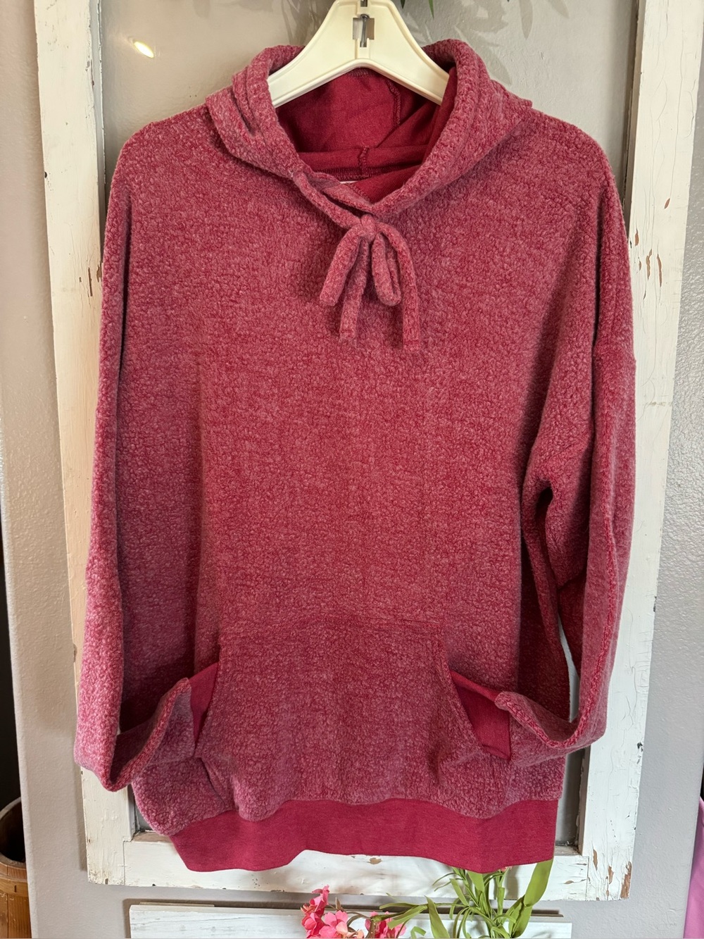 Soft Serve brand Womens dark red hoodie -new!